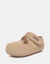 EVERAU - Australian Shepherd Ugg Millie Toddler Cow Suede Upper Loafer Oxfords Flats