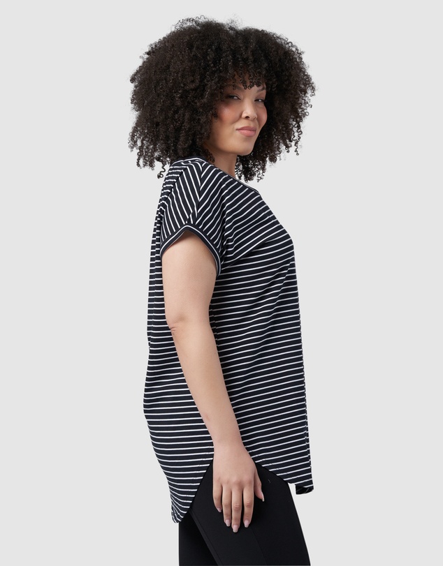 Indigo Tonic - Lauren Longline Stripe Tee