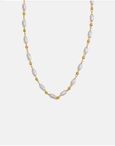 Zoe Olivia - Waterproof Pearl and Bead Necklace