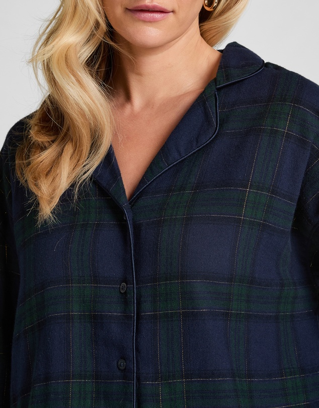 Hunkemoller - Long Sleeve Flannel Twill Check Shirt