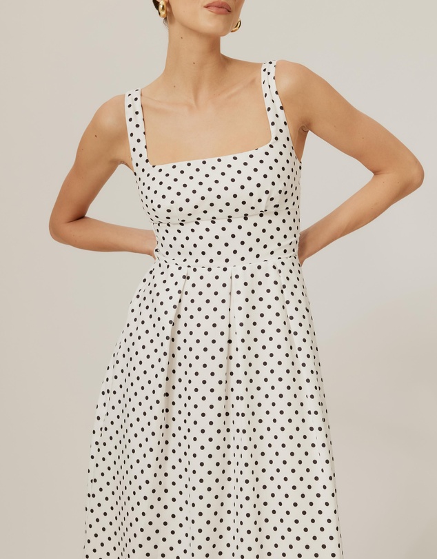 Tussah - Sabine Polka Dot Sleeveless Midi Dress