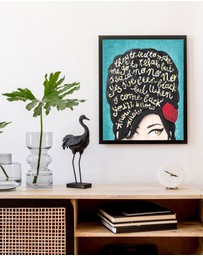 Olive et Oriel - Amy Winehouse Rehab Art Print