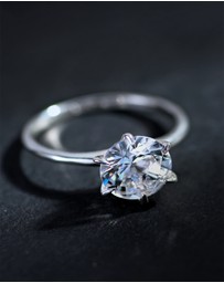Elli Jewelry - Ring Engagement 925 Sterling Silver Crystals