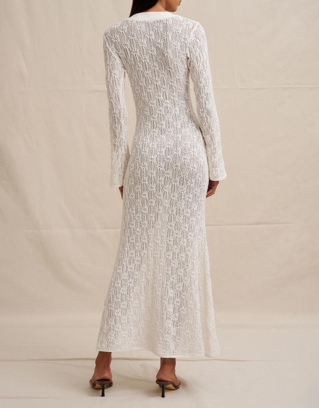 BY JOHNNY. - Eliana Tie Sheer Ankle Dress