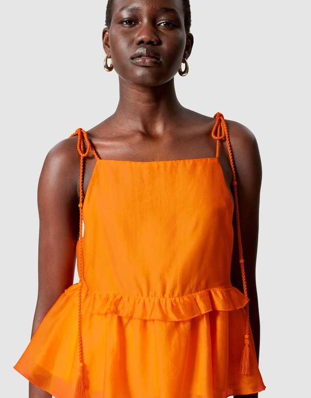 & Other Stories - Peplum-Frill Strap Top