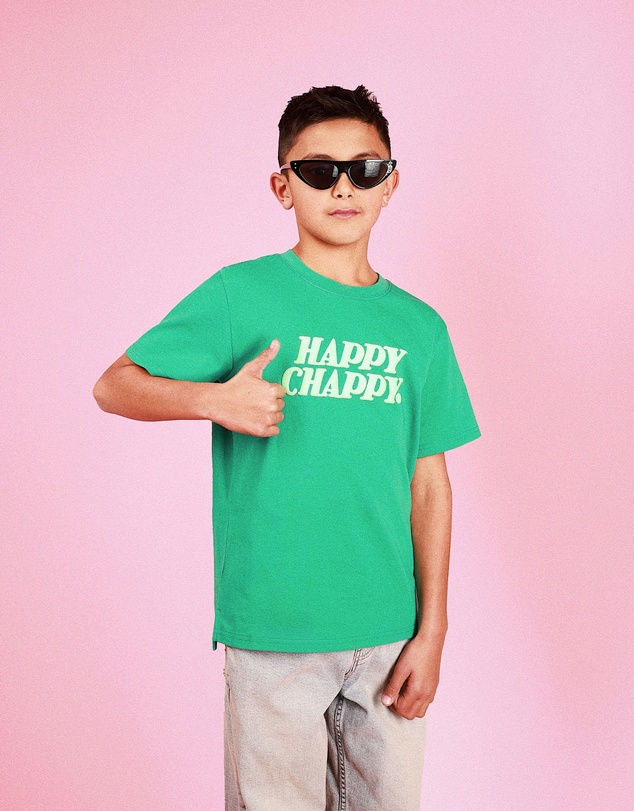 Skwosh - Happy Chappy Kids Slang Tee in Green