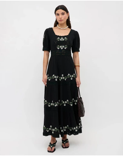 Rixo - Philippa Dress Lilia Embroidery
