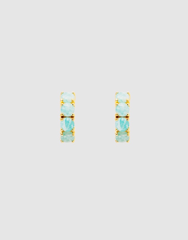 FAIRLEY - Amazonite Midi Hoops