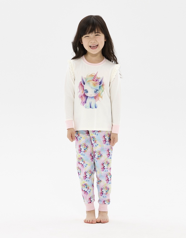 Rock Your Kid - Unicorn Pony Frill Long Sleeve Helena Sleep Set