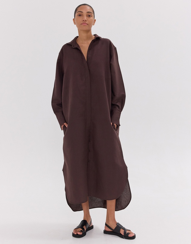 Cloth & Co. - The Shirt Dress Brazil Nut