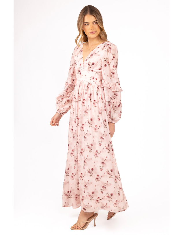 Petal & Pup - Vayla Maxi Dress - Green Painted Floral