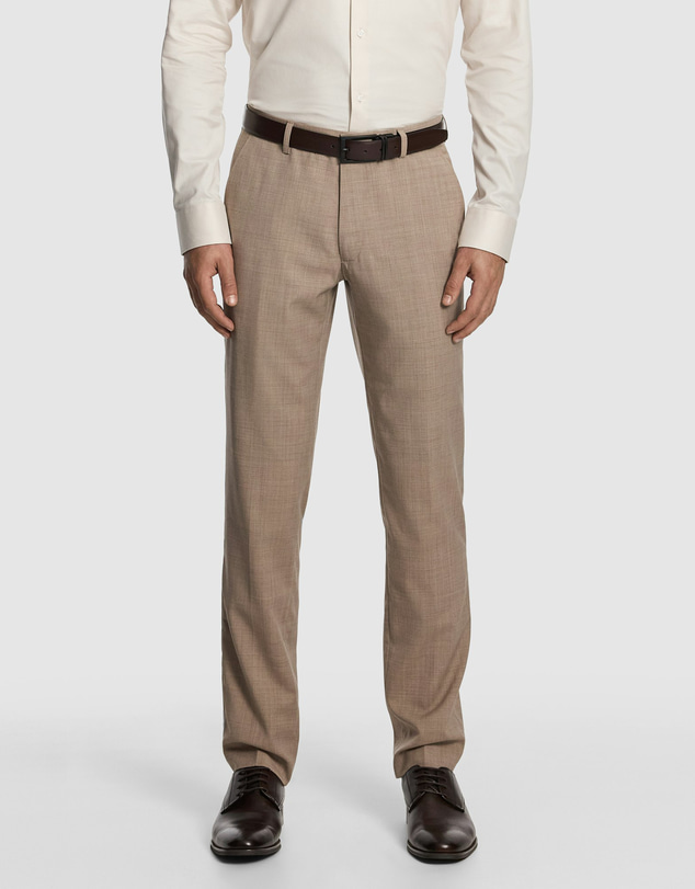 yd. - Cash Wool Blend Slim Dress Pant