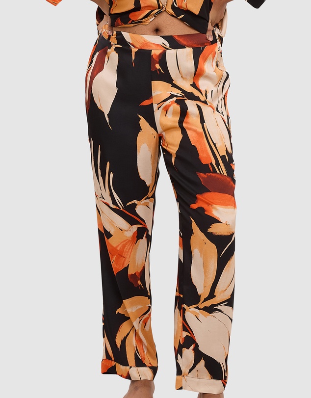 Sans Complexe - Pure Chic Floral Print Viscose Satin Pyjama Pants