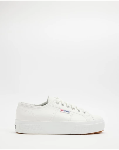 Superga - 2740 Platform Tumbled Leather Sneakers