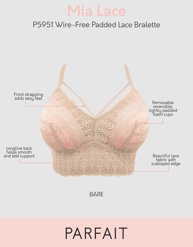Parfait - Mia Wireless Longline Lace Bralette