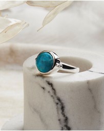 Najo - The Enchantress Silver Turquoise Ring