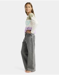 Roxy - Girls 4 to 16 Dawn Patrol Mid Lava Denim Jeans