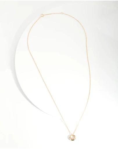 Lovisa - Gold Plated Sterling Silver Organic Open Circle Necklace