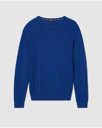 Politix - Elvin Geo Textured Crew Knit
