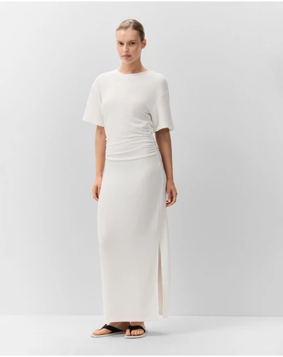 UNISON - Textured Tuck Detail Dress