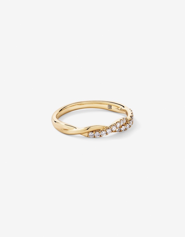 Michael Hill - 0.16TW Round Brilliant Laboratory-Grown Diamond Twist Wedding Ring in 14kt Yellow Gold