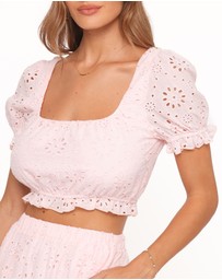 Petal & Pup - Angelina Skirt Set - Pink Broiderie
