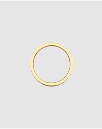 Elli Jewelry - Ring Band Chain Design Wide in 925 Sterling Silver Gold Plated