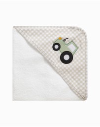 Living Textiles - Organic Hooded Towel - Tractor Ride
