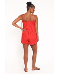 Petal & Pup - Liora Pleated Playsuit - Red