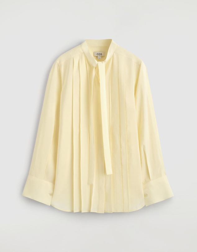 COS - Pleated Bow-Detail Blouse