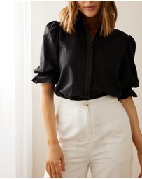 Atmos&Here - Dahlia Linen Blend Blouse