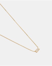 Kirstin Ash - Baguette Birthstone Necklace June Moonstone