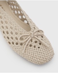 Betts - Georgia Leather Woven Ballet Flats
