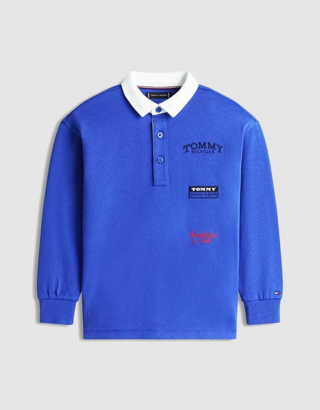 Tommy Hilfiger - Logo Embroidery Long Sleeve Polo Shirt - Kids