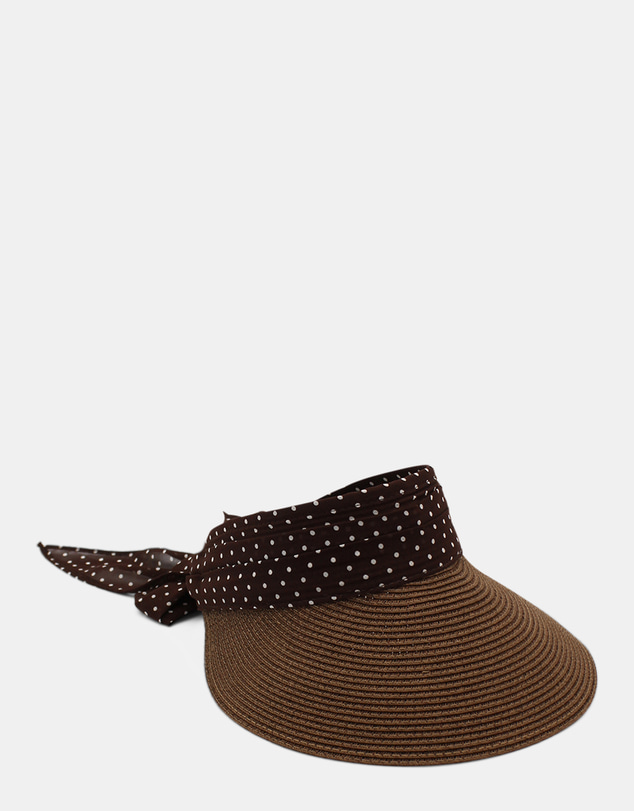 Morgan & Taylor - Bridie Braided Straw Visor in Brown