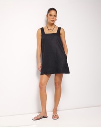 AERE - Ivy Linen Trapeze Mini Dress