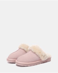 EVERAU - EverAU Ugg Muffin Slipper Suede Cow Suede Upper House Shoes