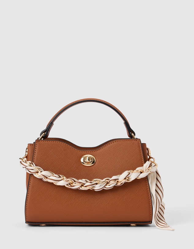 Forever New - Victoria Scarf Lock Top Handle Bag