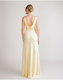 Six Stories - Cowl Back Satin Bridesmaid Dress