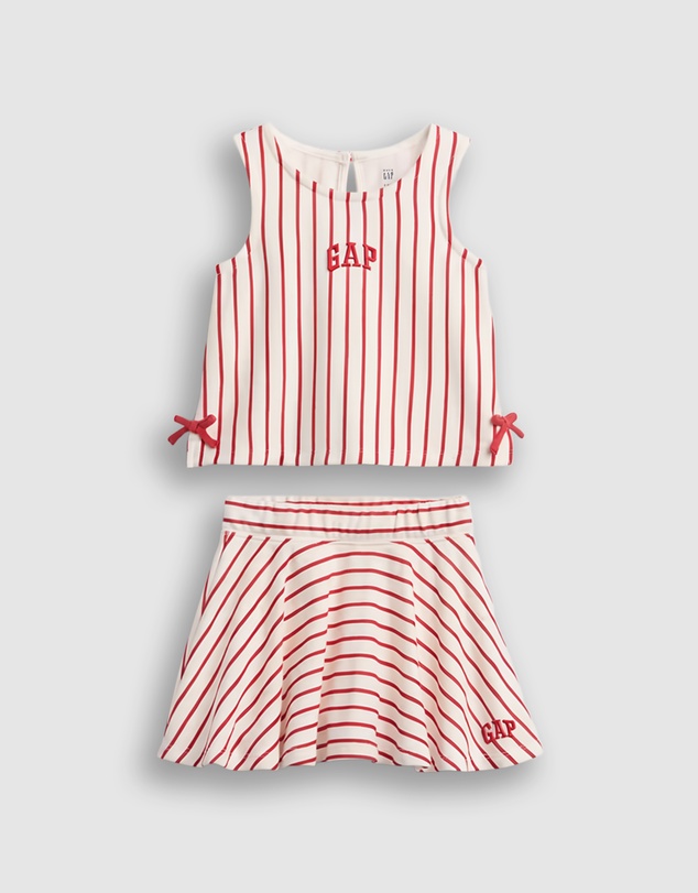 GAP - Print French Terry Bow Tank X Skort Set - Babies-Kids