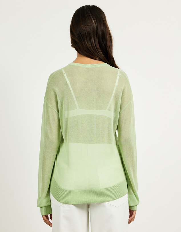 Minima Esenciales - Zaya Semi Sheer Long Sleeve Top