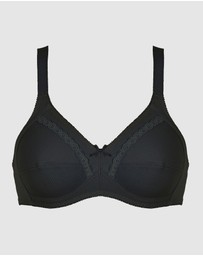 Naturana - Wirefree Ribbed Pure Cotton Bra