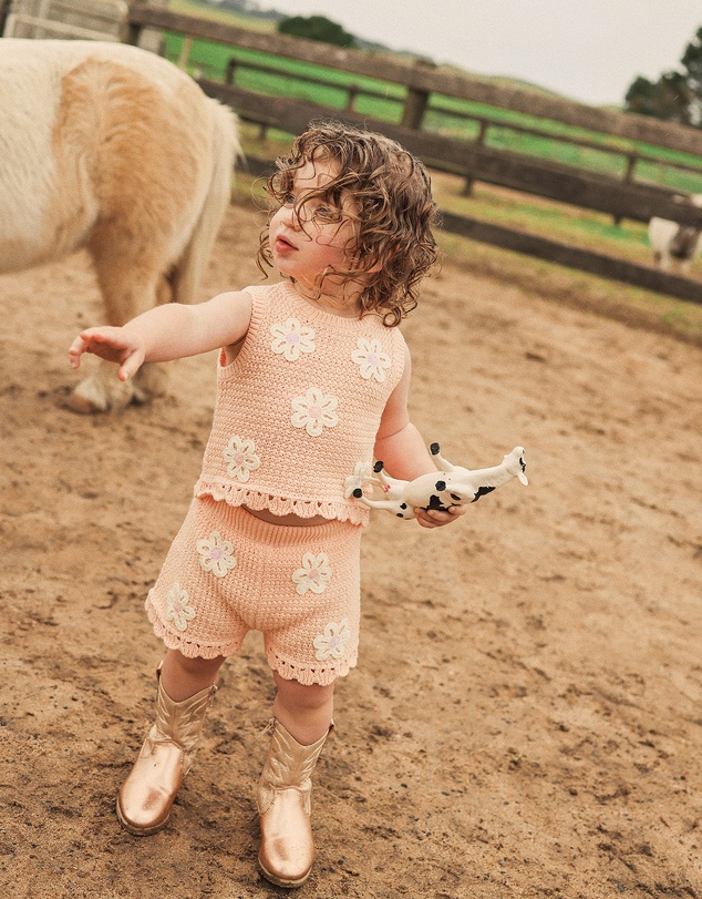 Kynd Baby - Crochet Top in Blooms
