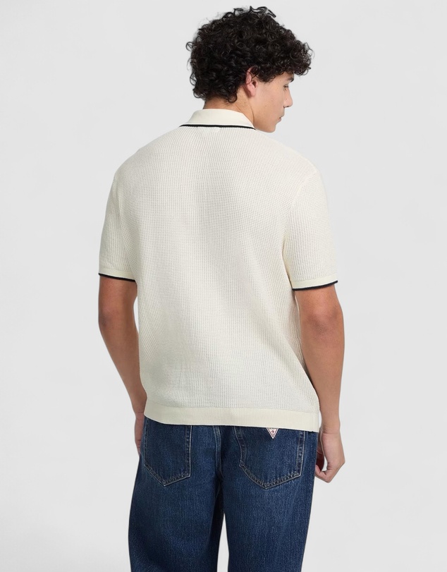 GUESS - GUESS JEANS Short Sleeve Polo Cardigan