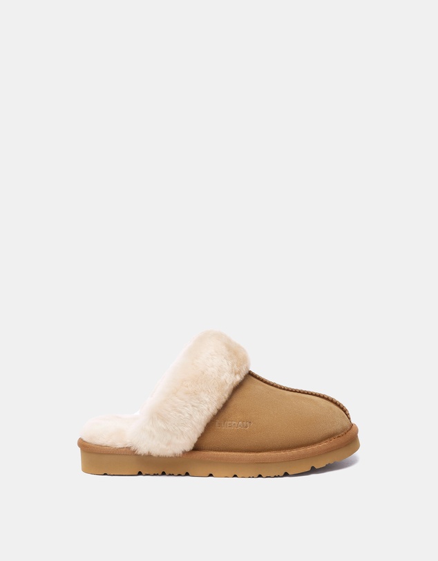 EVERAU - EverAU Ugg Muffin Slipper Suede Cow Suede Upper House Shoes