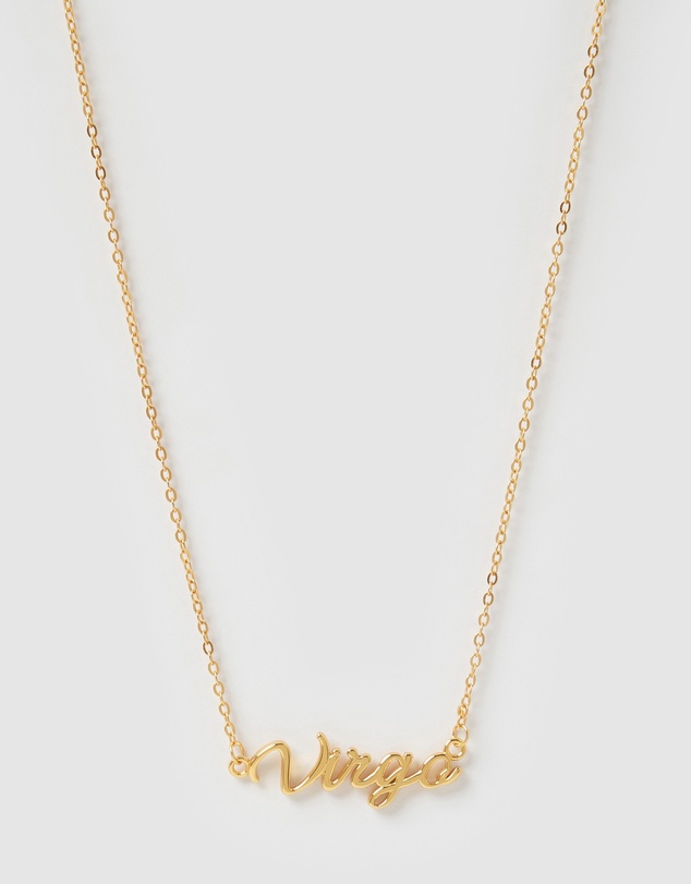 Izoa - Virgo Written Star Sign Necklace
