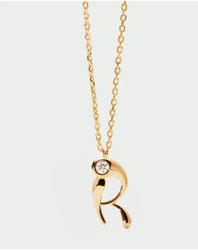 PDPAOLA - Initial 2026 R Pendant Necklace