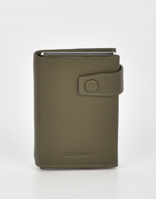 Cobb & Co - Healy Metal Chamber RFID Safe Leather Card Wallet
