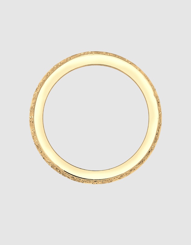 Elli Jewelry - Ring Bandring Glamour Classic Zirconia Crystals 925 Sterling Silver Gold Plated