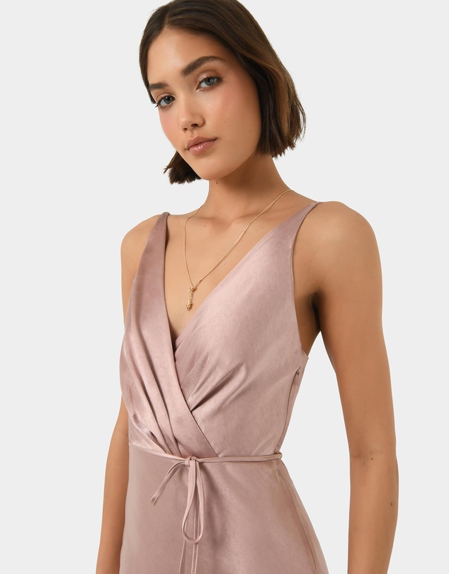 Forcast - Cherish Tie-Waist Midi Dress